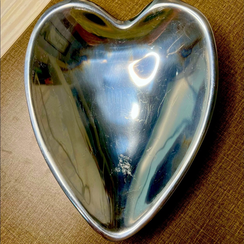 Nambe Mills Silver Heart Tray